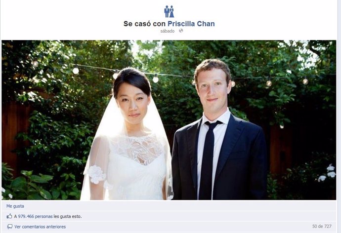 Boda De Mark Zuckerberg En Su Perfil De Facebook