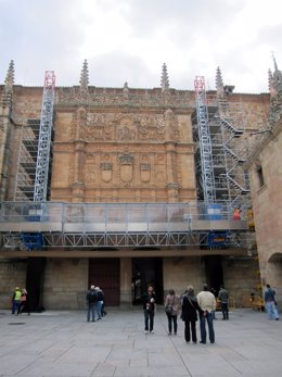 Fachada Del Edificio Histórico De La Universidad De Salamanca