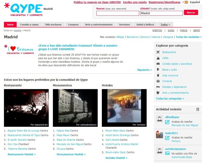 Página Web Qype