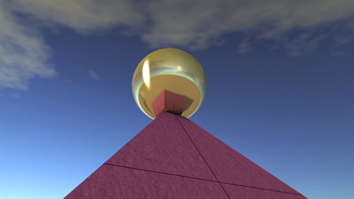 Detalle De La Reconstrucción Virtuaal De La Pirámide De Keops