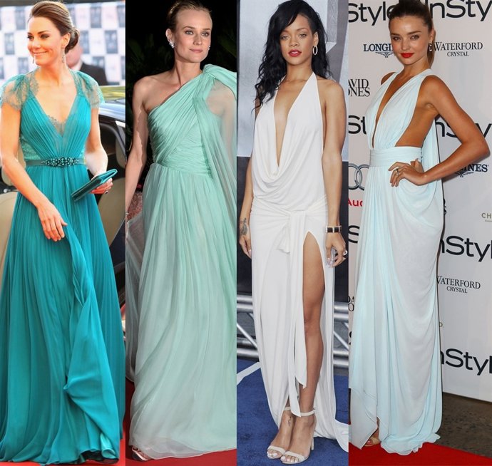 Montaje de Duquesa Catalina de Cambridge, Diane Kruger, Rihanna y Miranda Kerr 