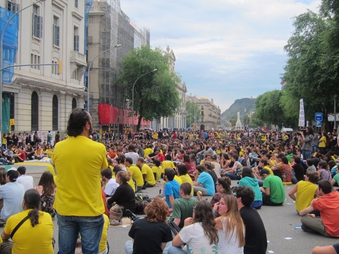 Asamblea De Estudiantes Catalanes En Barcelona