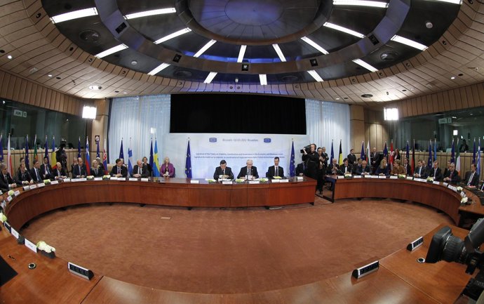 Los xefes D'Estáu Y De Gobiernu De La UE nel Conseyu Européu