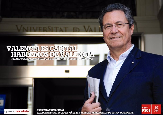 Ricardo Camps, Candidato A La Secretaría General Del PSPV De Valencia Ciudad.