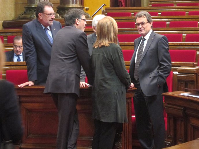 Artur Mas, Reunido Con Consellers En El Parlament