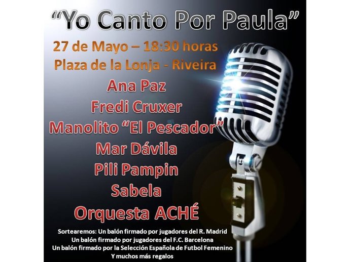 Cartel De Festival Benéfico Del Domingo En Ribeira (A Coruña)