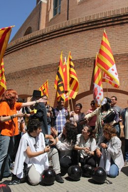 Protesta Contra La Reforma Laboral En Girona