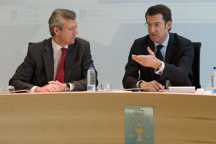 Feijóo Y Rueda En La Reunión Del Consello De La Xunta Del 24 De Mayo