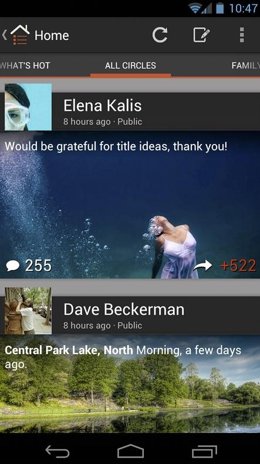 Aplicación De Google+ Para Android
