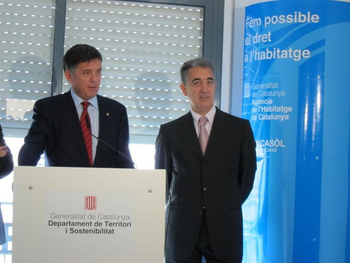 El conseller L.Recoder y el dtor.del Incasòl, Josep Antoni Grau