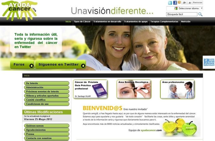 Página Web Ayuda Cancer 