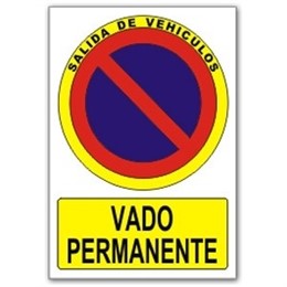 Señal de 'Vado Permanente'