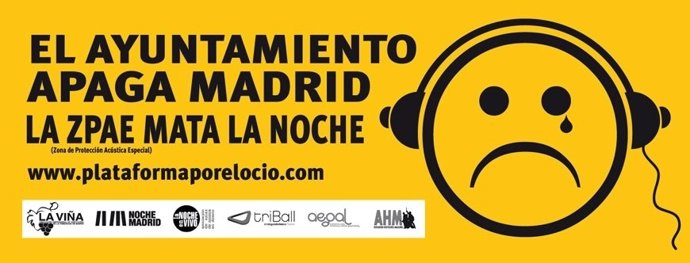Cartel 'El Ayuntamiento Apaga Madrid'