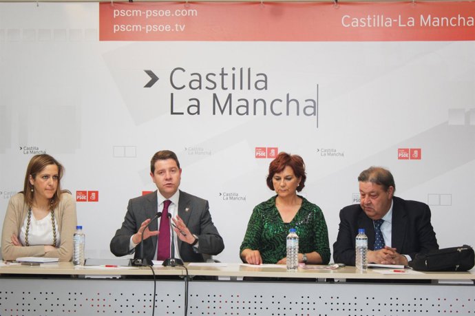 Emiliano García-Page, Cristina Maestre, Matilde Valentín Y Vaquero