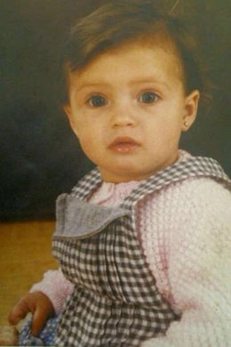Una fotografía de Sara Carbonero de pequeña