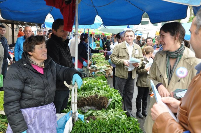 La Diputada Nacionalista Ana Pontón Reparte Información En Padrón