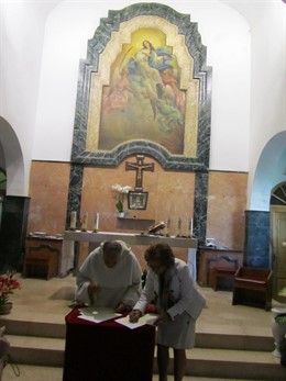 Firma Del Convenio Para Restaurar El Lienzo De Gastón Castelló