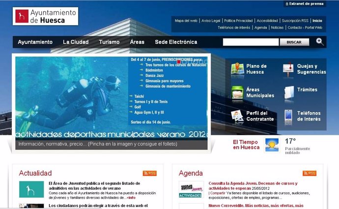 Página Web Del Ayuntamiento De Huesca