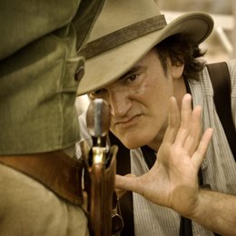 Quentin Tarantino en el rodaje de DJANGO DESENCADENADO 