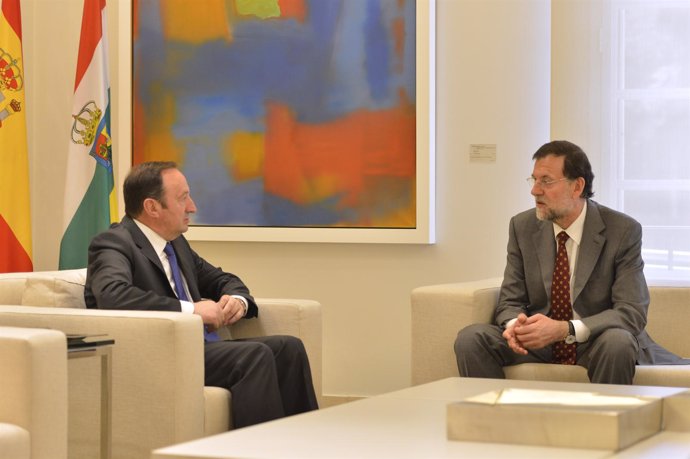 Los Presidentes Del Gobierno Central Y De La Rioja,  Mariano Rajoy Y Pedro Sanz