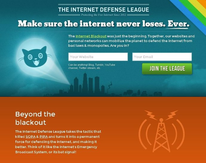 Página Web De The Internet Defense League 