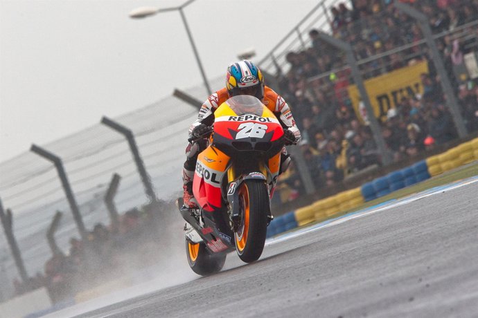 El Piloto De Motogp Dani Pedrosa (Repsol Honda) En El GP Francia 2012