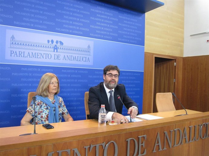 María José Camilleri Y El Presidente De La Cámara De Cuentas, Antonio López