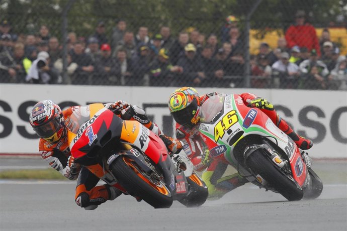 Casey Stoner (Honda) Y Valentino Rossi (Ducati) En El GP Francia 2012