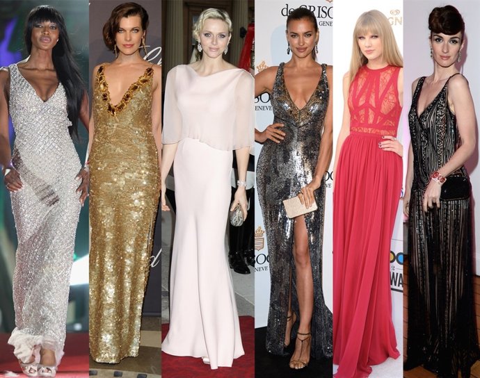 Montaje de Naomi Campbell, Milla Jovovich, Charlene de Mónaco, Irina Shayk... 