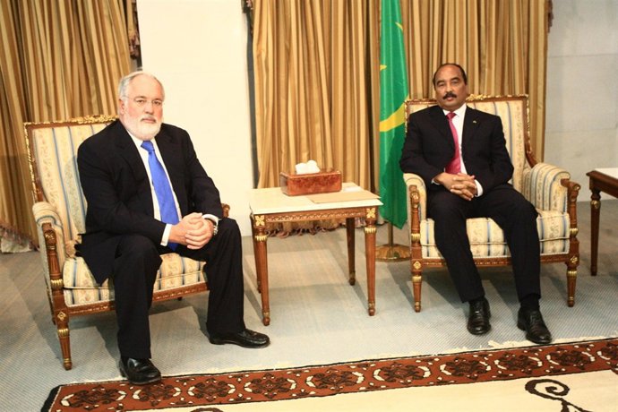 Miguel Arias Cañete Con El Presidente De Mauritania, Mohamed Ould Abdel Aziz