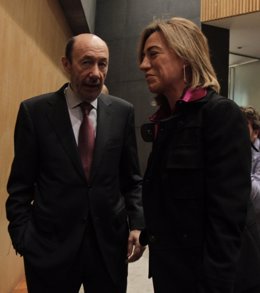 Alfredo Pérez Rubalcaba Y Carmen Chacón, Del PSOE