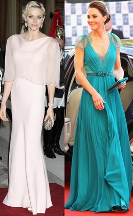 Montaje de Charlene de Mónaco y Catalina de Cambridge muy elegantes 