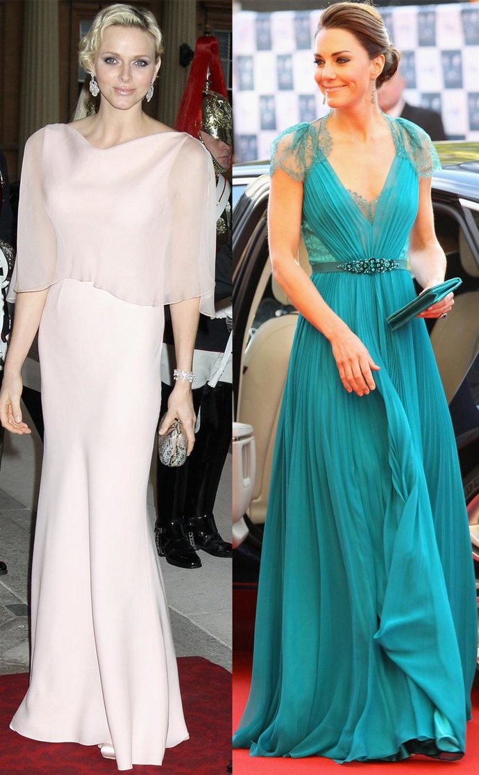 Montaje de Charlene de Mónaco y Catalina de Cambridge muy elegantes 