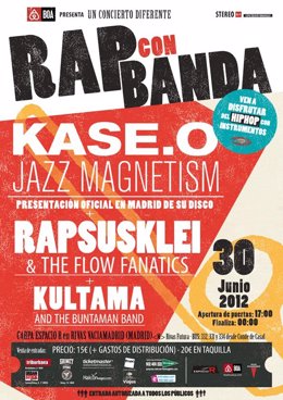 Cartel del concierto Rap con Banda en Madrid