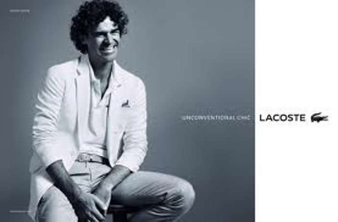 El extenista brasileño Gustavo Kuerten para Lacoste