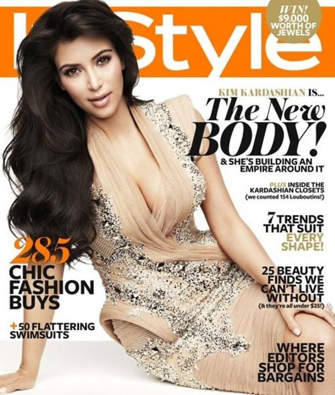 Kim Kardashian posa en la portada de Instyle