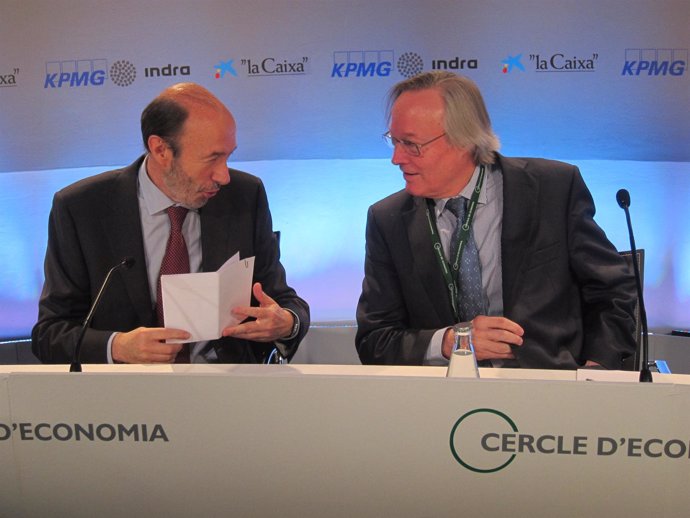 Alfredo Pérez Rubalcaba (PSOE) Y Josep Piqué