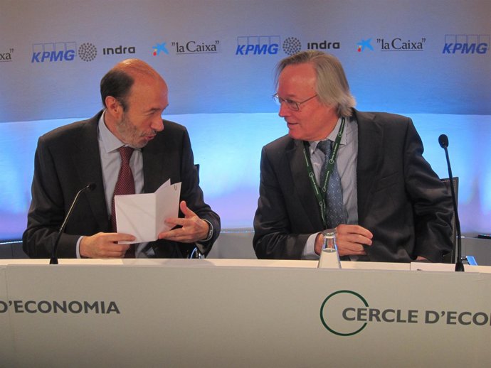 Alfredo Pérez Rubalcaba (PSOE) Y Josep Piqué