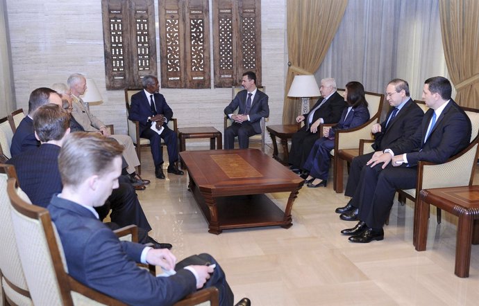  Kofi Annan En Una Reunión Con Bashar Al Assad, En Damasco