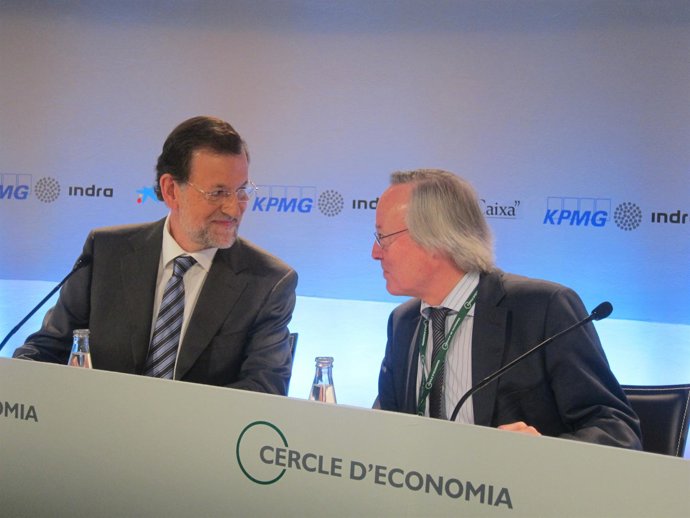 El Pte. Mariano Rajoy Y Josep Piqué (Pte.Círculo De Economía)