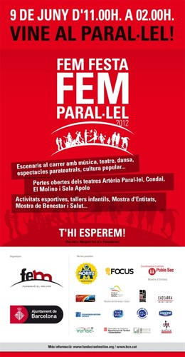 Cartel Oficial De La Fiesta 'Fem Paral·Lel' En Barcelona