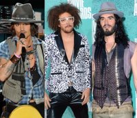 Johnny Depp, los chicos de LMFAO y Russell Brand aportan diversión a los MTV Movie Awards 