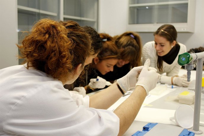 Alumnos En Un Laboratorio