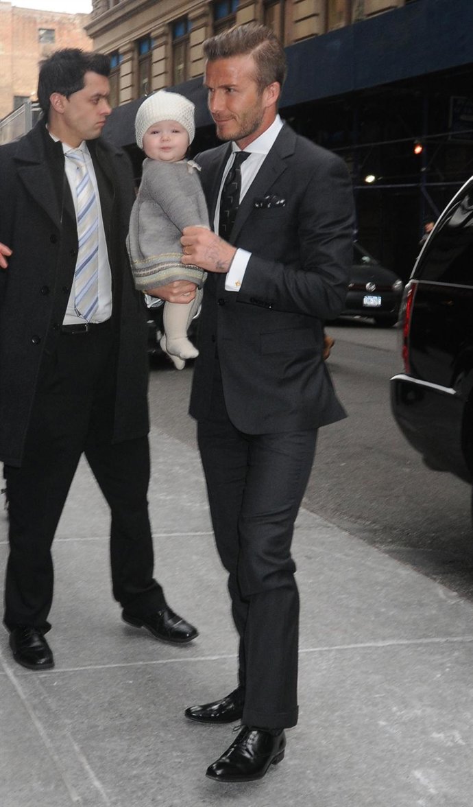 David Beckham con su hija Harper
