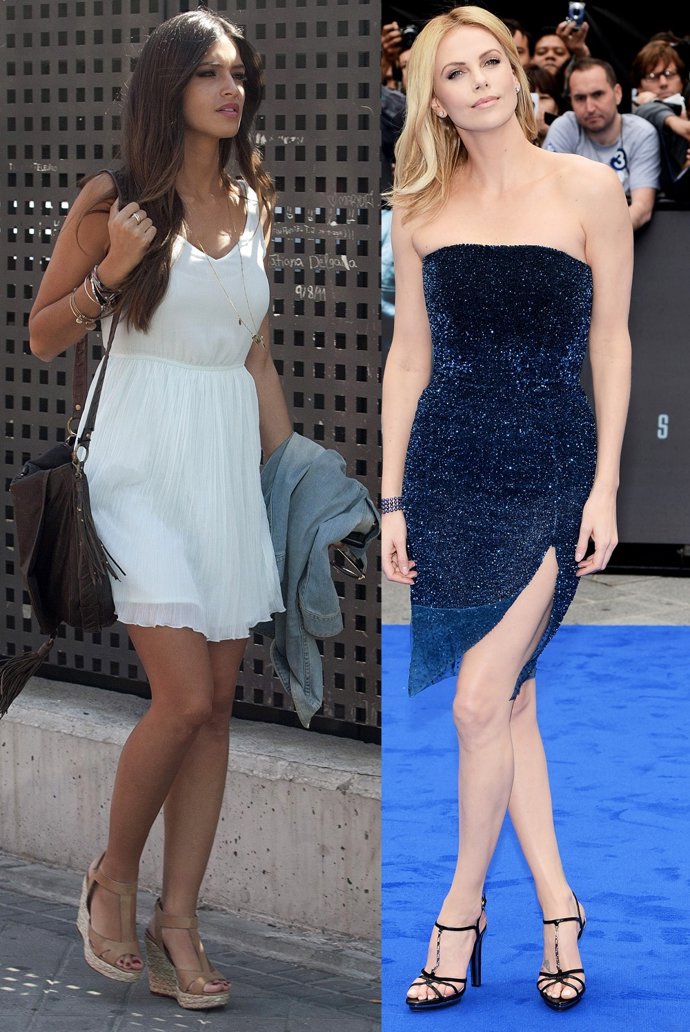 Montaje de Sara Carbonero y Charlize Theron 