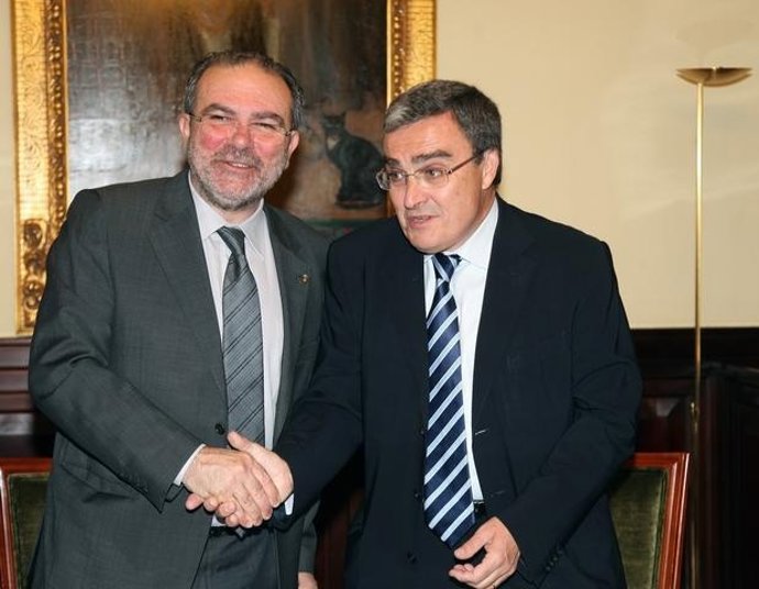 Joan Reñé, Presidente De La Diputación Y Àngel Ros, Alcalde De Lleida