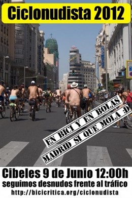 Cartel De La Marcha Ciclonudista