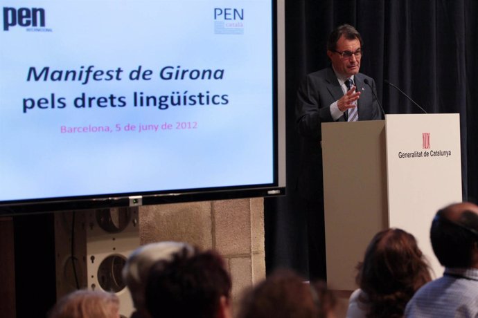 El President A.Mas En Presentación De 'Manifiesto Girona'