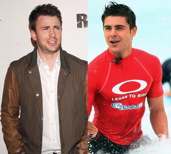 Montaje de Chris Evans y Zac Efron 