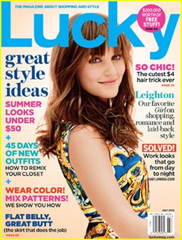Leighton Meester en la portada de 'Lucky'